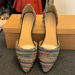 J Crew brand new, never worn woven espadrille flats, size 5.5